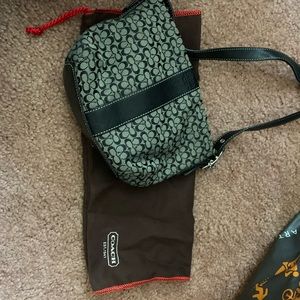 Small coach bag with duster